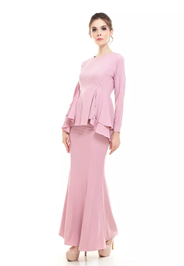 Lora Peplum in Soft Pink