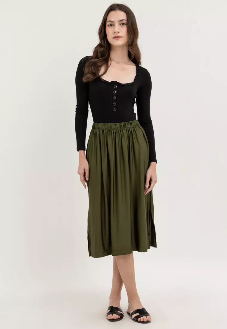 Laica Cotton Midi Skirt