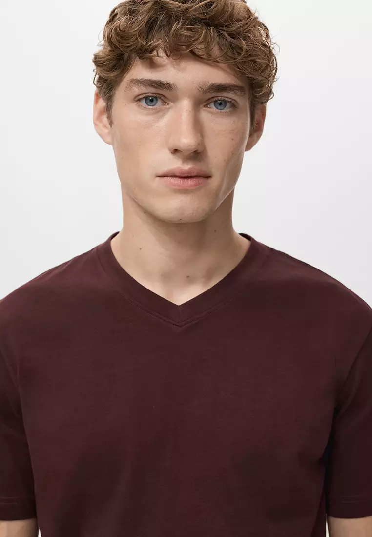 100% Cotton Slim-Fit V-Neck T-Shirt
