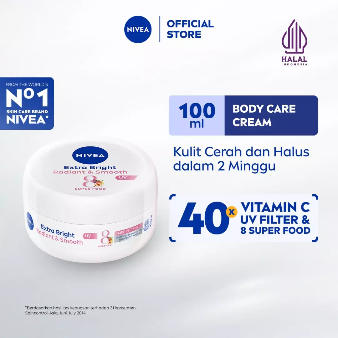 NIVEA Extra Bright Radiant & Smooth Creme 100ml - Twin Pack
