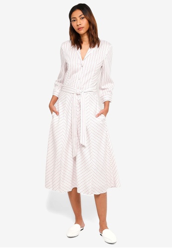 ESPRIT white Light Woven Midi Dress 7730AAA3D8111FGS_1