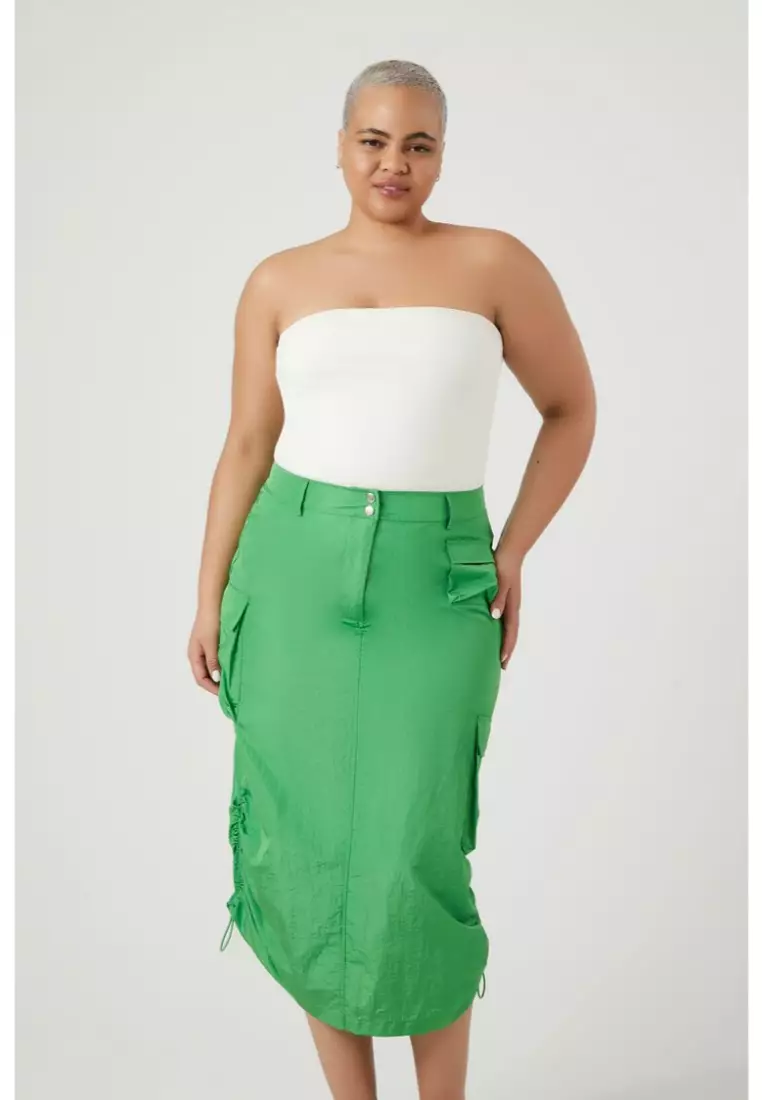 Green midi skirt 3x online