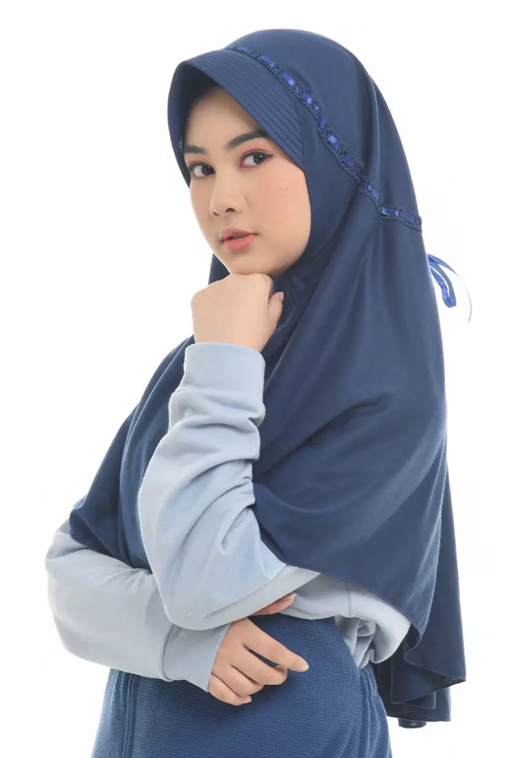 Kerudung Sekolah Instan Hemy XS - Navy