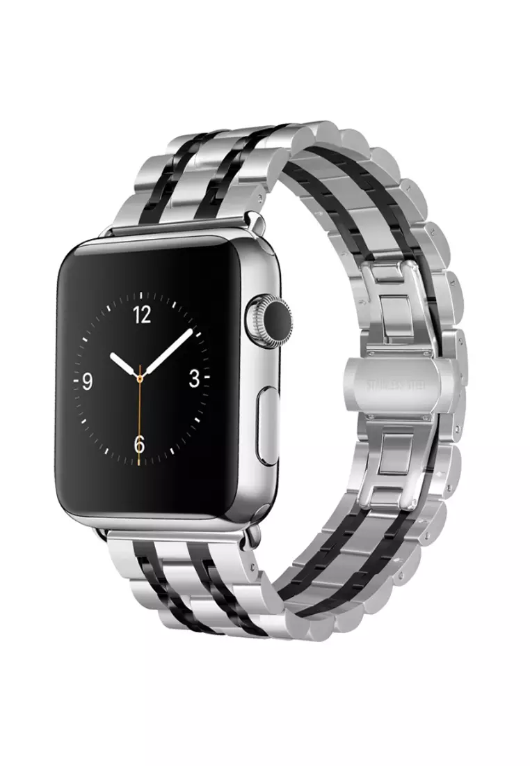 Buy Kings Collection Silver Stainless Steel Apple Watch Band 42MM