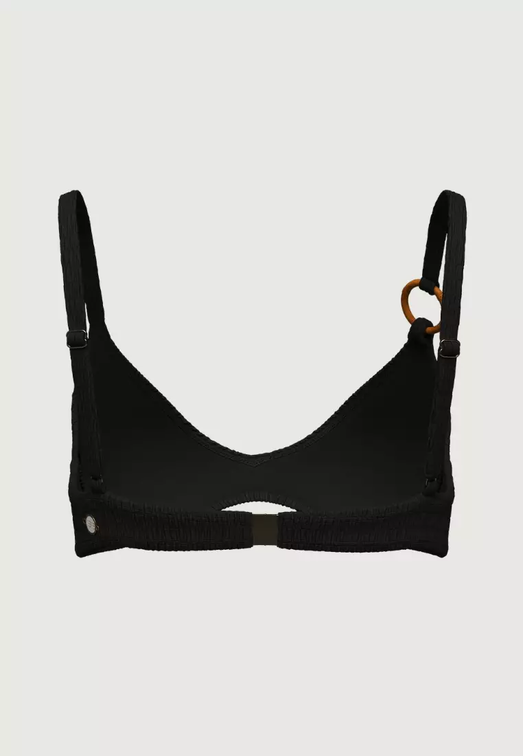 Tropadelic Texture Black Bamboo Ring Bikini Top