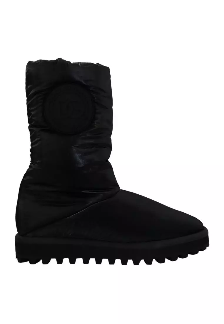Dolce Gabbana Dolce Gabbana Black Boots Padded Mid Calf Winter