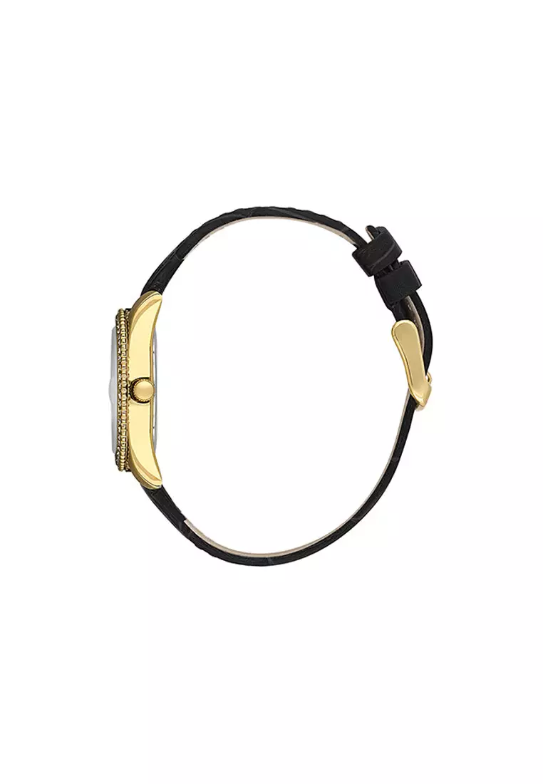 Premium Women's Analog Watch Black Genuine Leather DK.6.14030-2