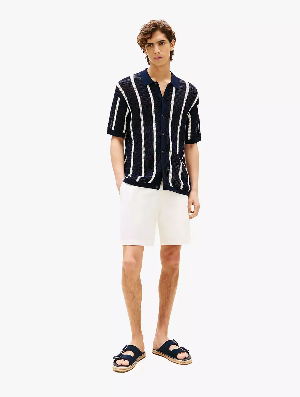 Jual Tommy Hilfiger Tommy Hilfiger Short-Sleeve Stripe Open-Knit