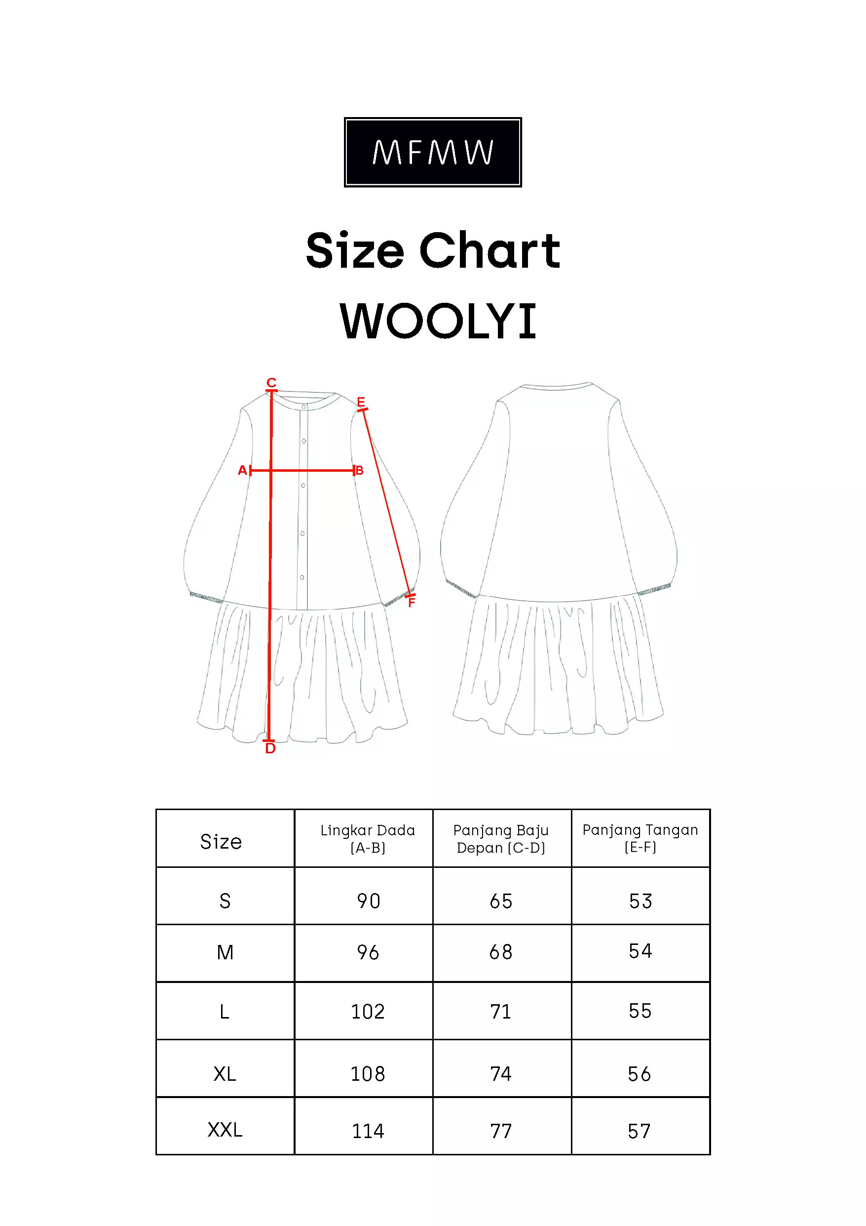 MFMW Woolyi Atasan Blouse Orange Motif Bunga