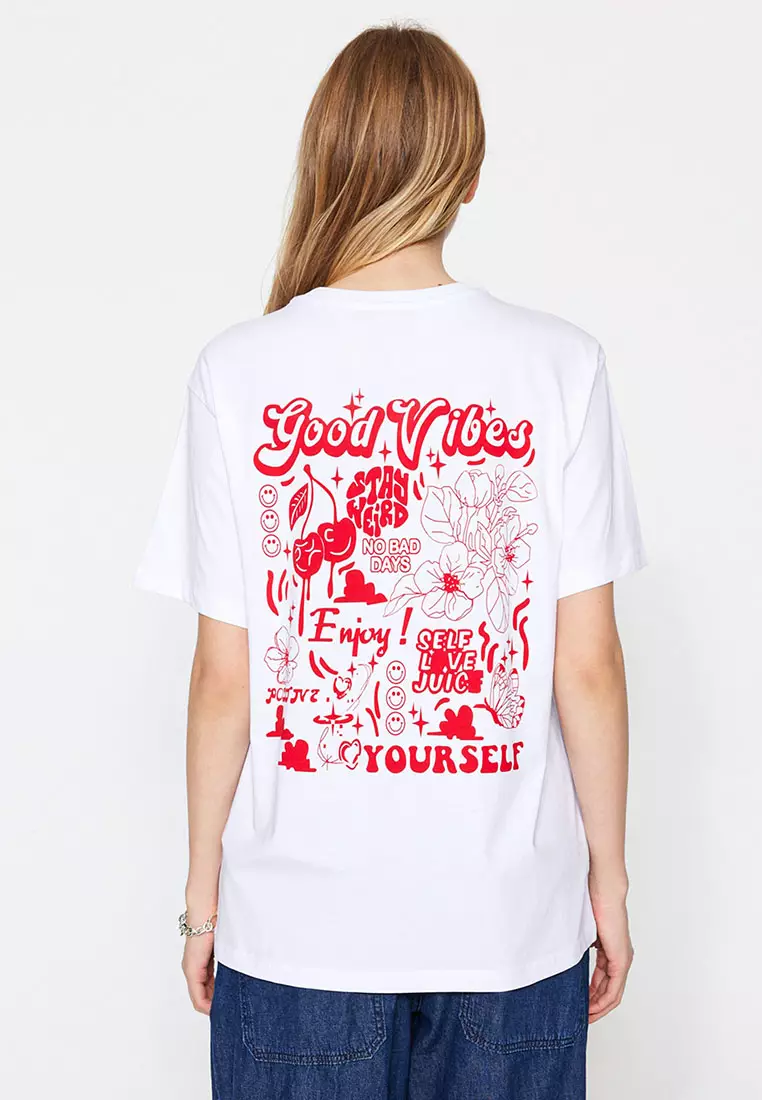Trendyol Boyfriend Graphic T-Shirt 2023, Buy Trendyol Online