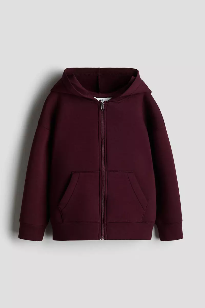 H&m red zip up hoodie hotsell