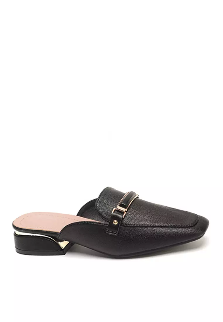 Discount on Twenty Eight Shoes  shoes - SKU: VANSA Fashion Metal Buckle Flat Mules VSW-CVC-6