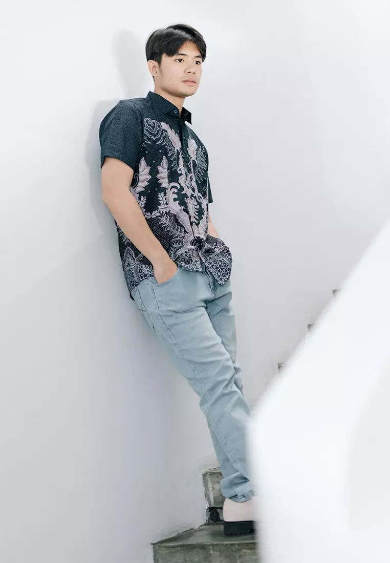 My Aksa batik Pria Kemeja Pendek Archilles Alethea