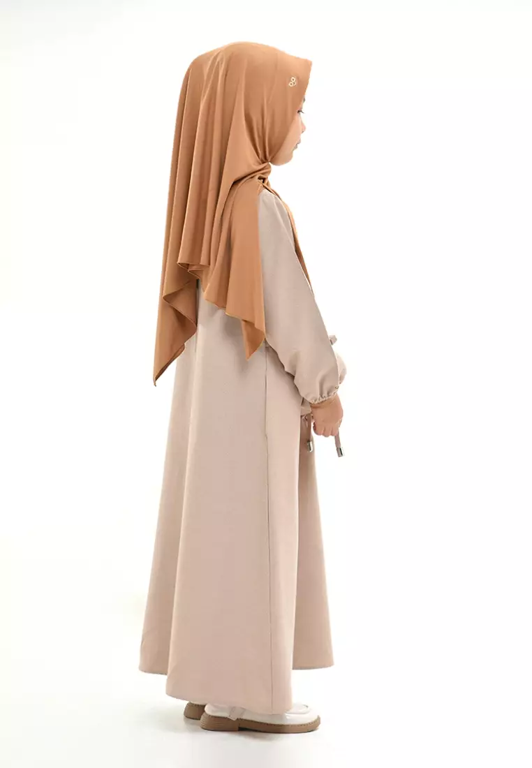 Rabbani - Sarimbit Keluarga Gamis Dress Muslim Anak Bani Batuta Huzya - Caramel