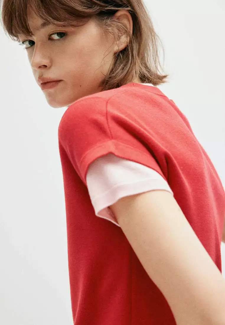 Short-Sleeved Knitted T-Shirt