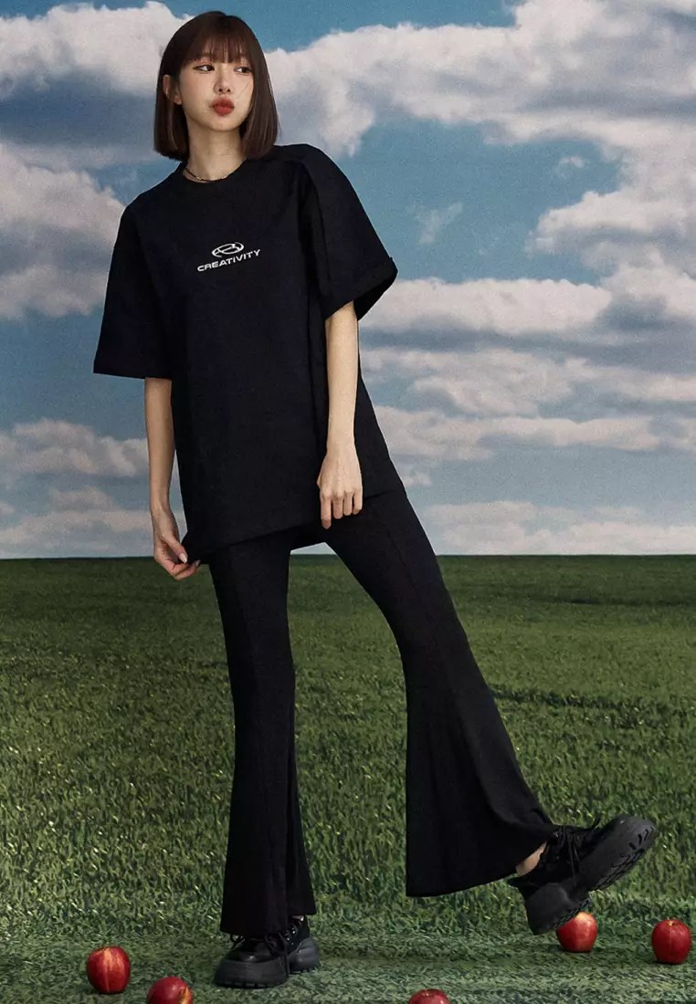 Flared Thin Material Cooling Slim Pants