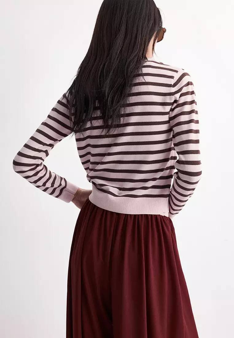 Striped Knit Cardigan