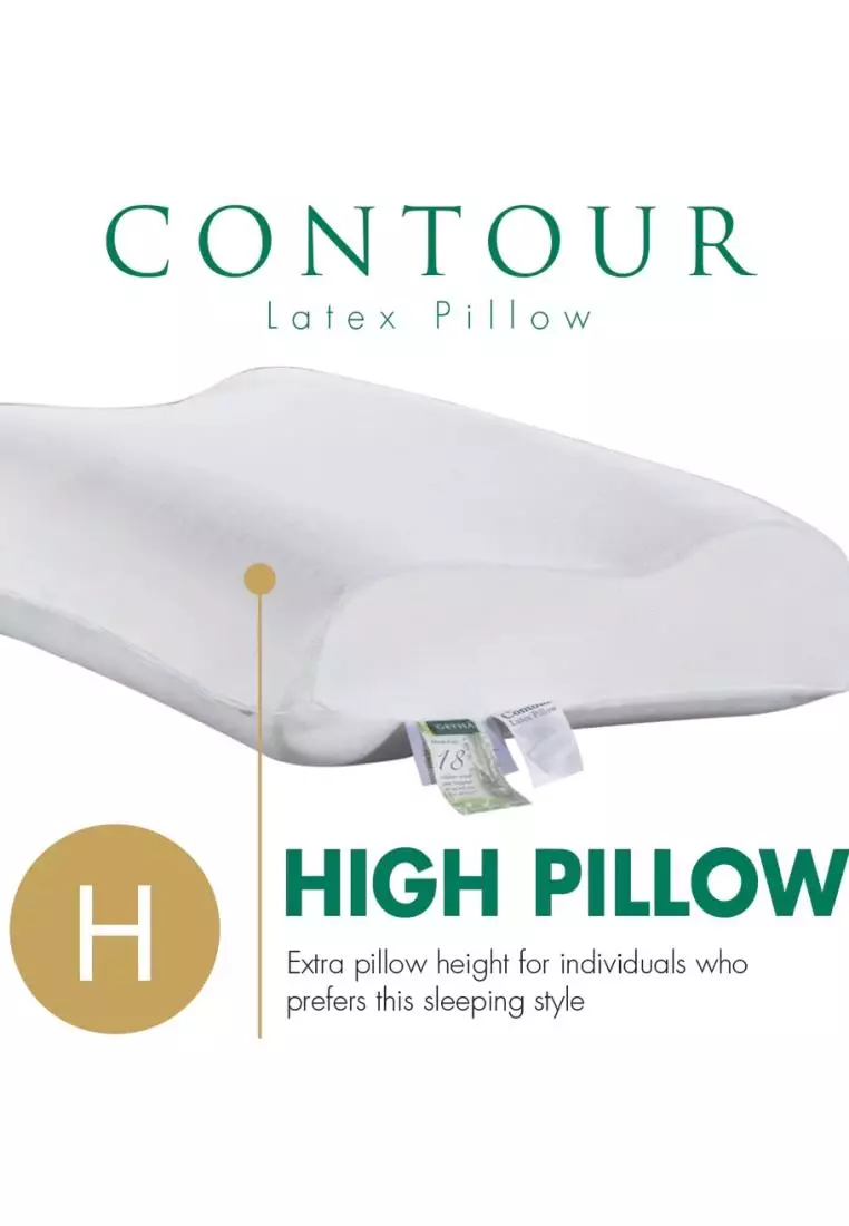 Contour Latex Pillow for Side Sleepers  Getha Online Malaysia – Gethá  Online Store