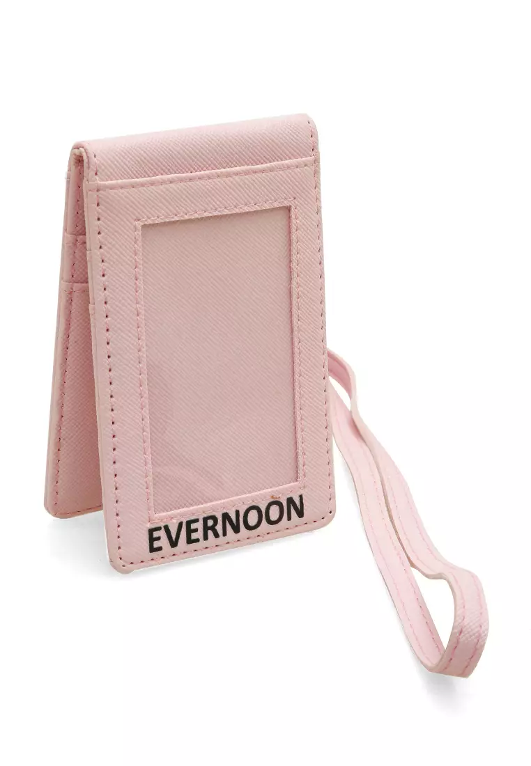 Azka Card Holder Two Side Bentuk Simple dan Minimalis - Pink Muda