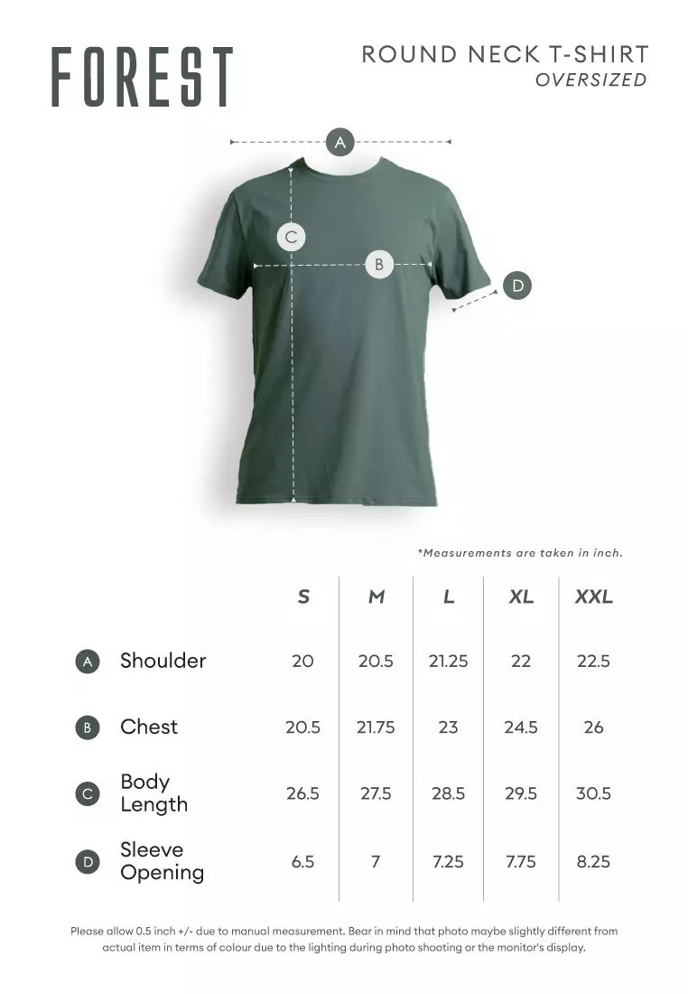 Forest Premium Weight Air-Cotton 220gsm Oversized Round Neck Tee T Shirt Men | Baju T Shirt Lelaki - 621429-56Maroon