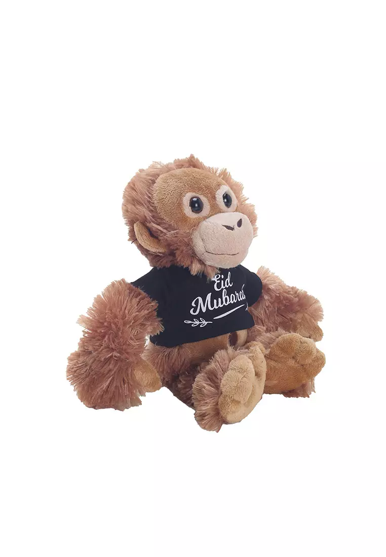 Boneka Animal Plush Sweet Orang Utan Ramadhan Style D Hitam 30cm