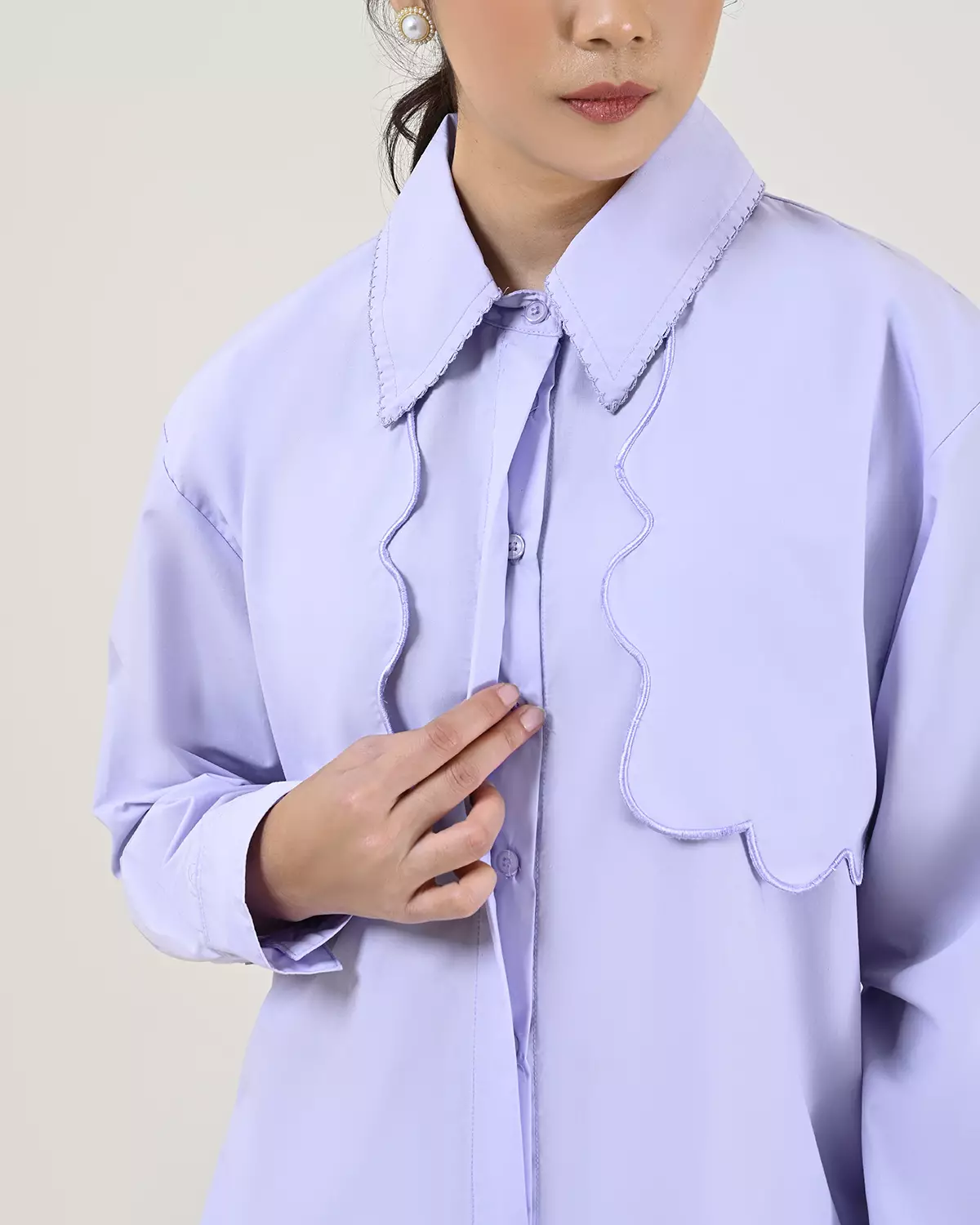 Geulis.id CARMEN SHIRT - Lilac