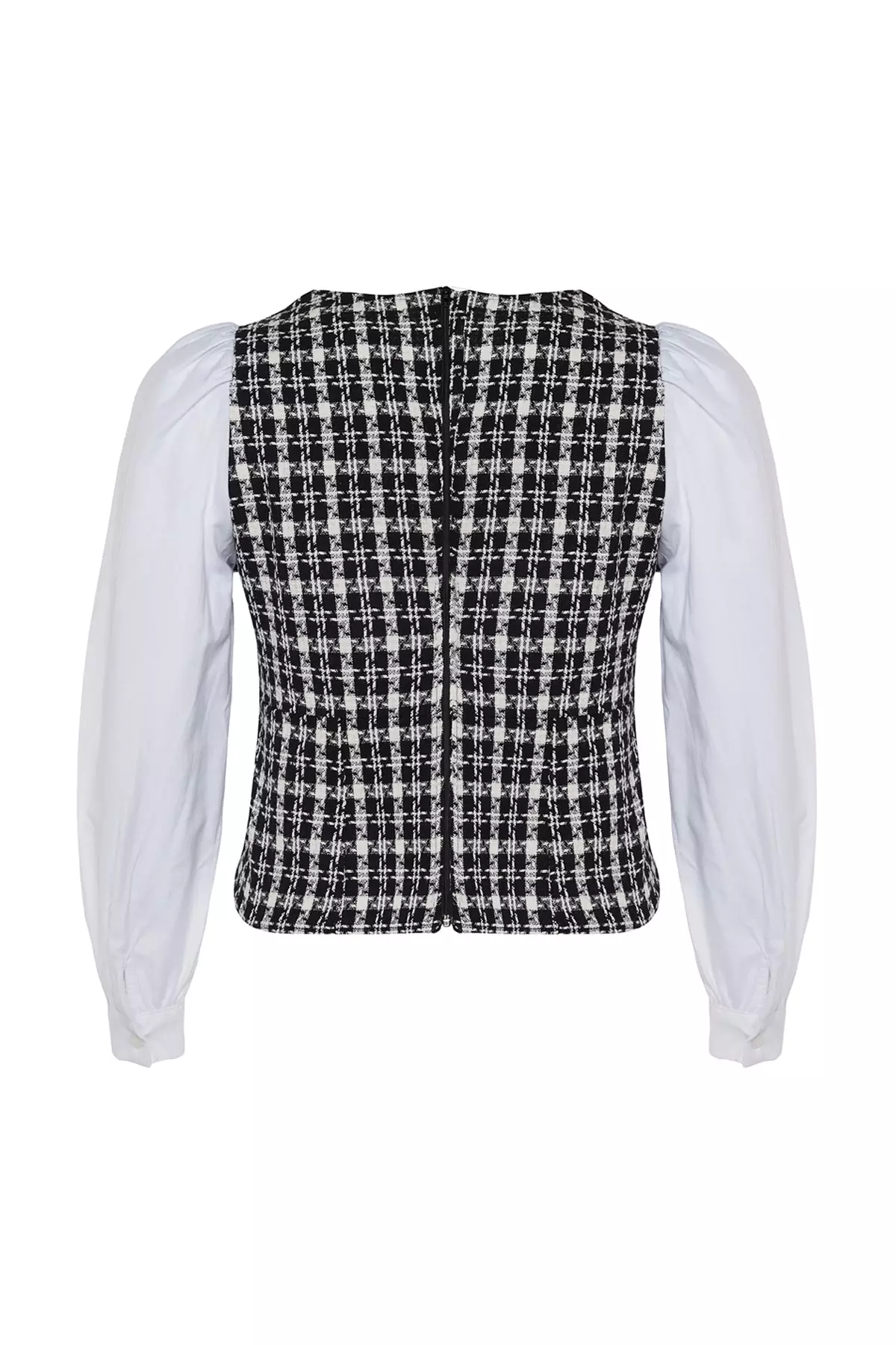 Plus Size Tweed Blouse