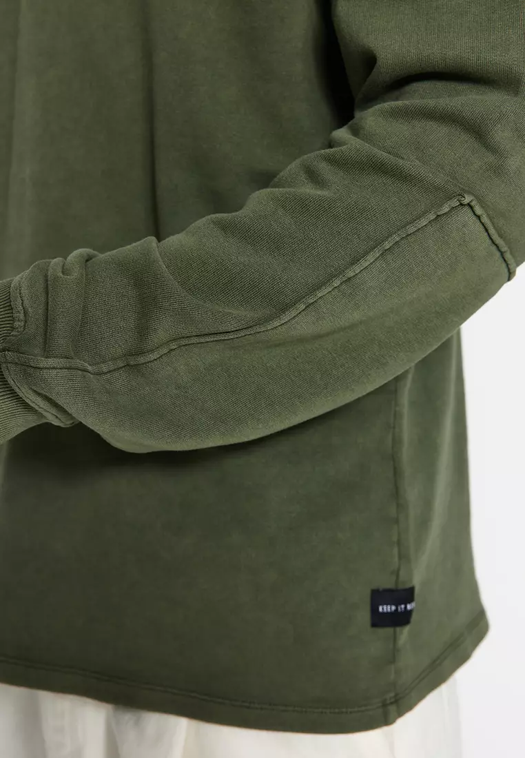 Faded Effect Cotton Sweatshirt