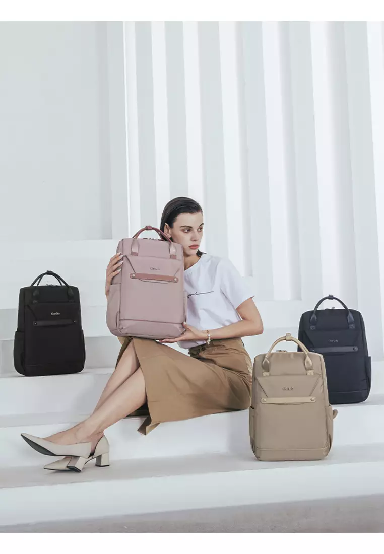 Versatile Top Handle 15.6 Laptop Compartment Waterproof Backpack For Women