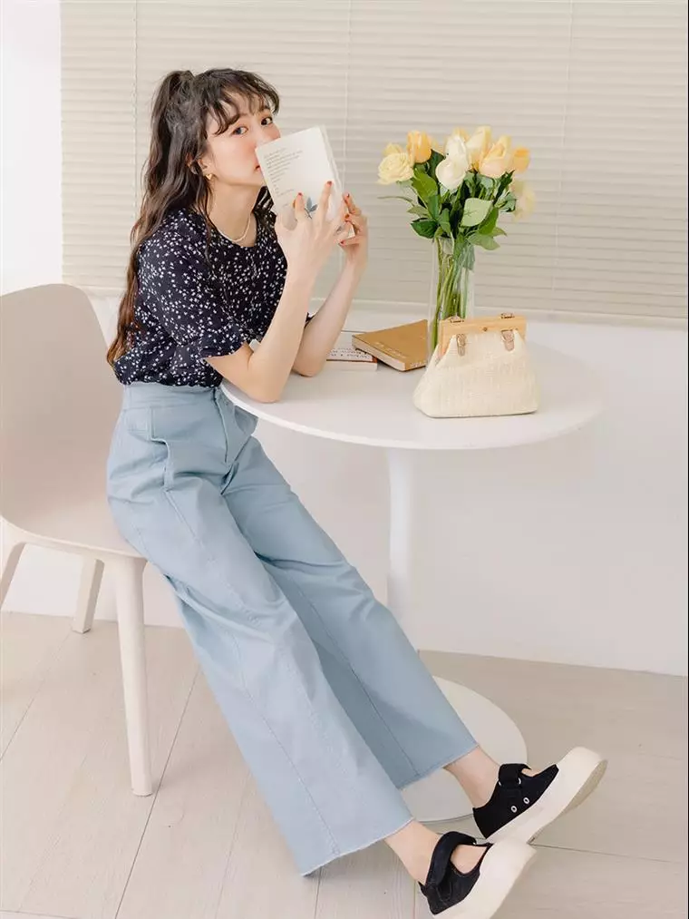 Buy OBSTYLE Non-Binding Slim Fit Slim Line Loose Wide Pants