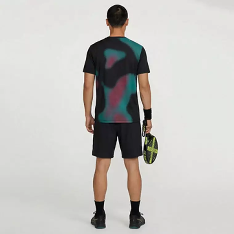 TDACTIVE Jersey Padel Pria Polo PoreTech | cepat kering , berpori dan ringan | padel airbrush turquoise MSB62