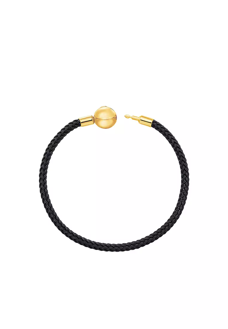 Black Steel Wire Clasp Bracelet L11 (2MM)