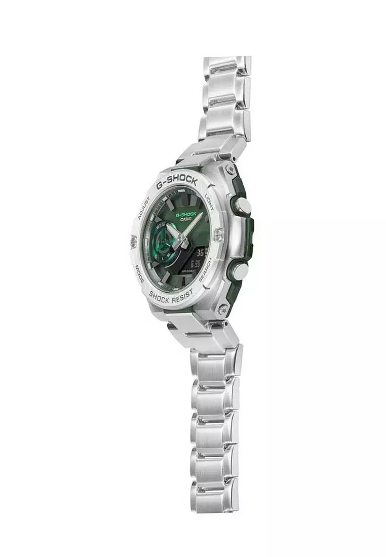 Casio G-SHOCK Jam Tangan Pria - Silver Green - Stainless Steel - GST-B500AD-3ADR