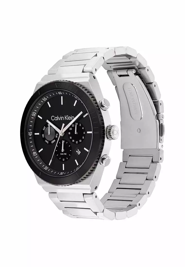 Buy Calvin Klein CK Fearless Men's Watch Stainless Steel Strap - Black ...