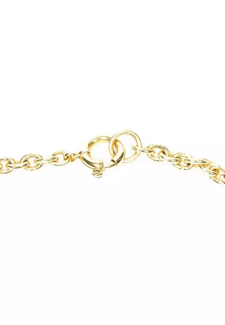 Pre-Loved Triple CC Pendant Chain Necklace