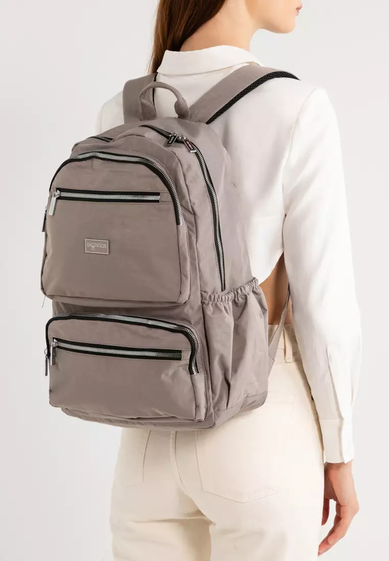 Metallic Series Crinkle Nylon Backpack