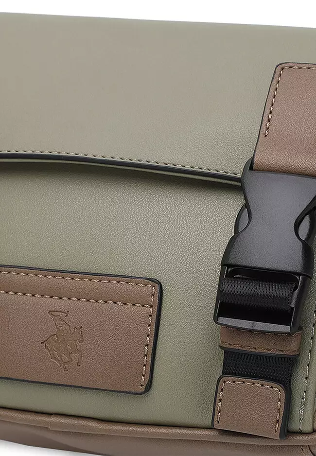 Casual Messenger Bag / Crossbody Bag / Sling Bag (Tas Selempang Pria) - Hijau