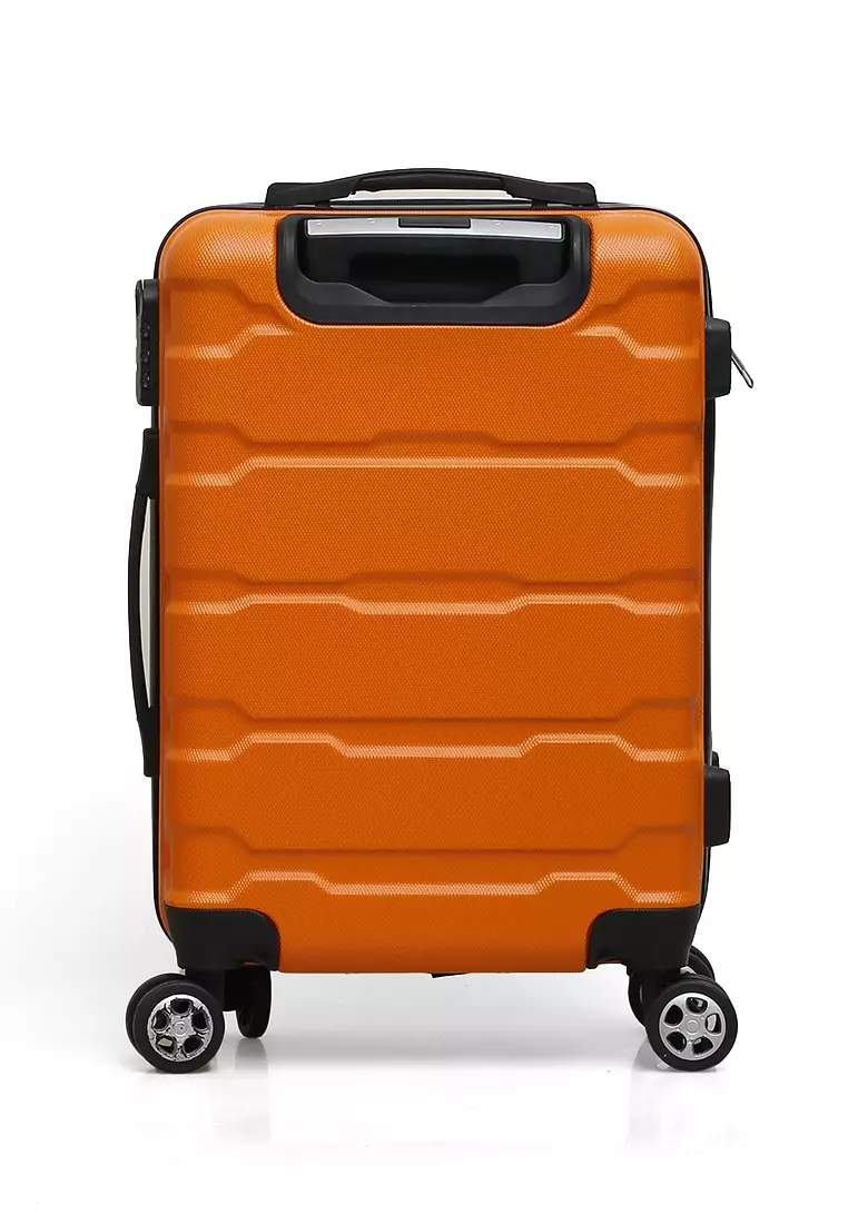 Carlton Koper Hardcase Unisex Size 20 Inch Tas Travel Combination Lock Large Compartment Material ABS+PVC Coated ORIGINAL - Orange