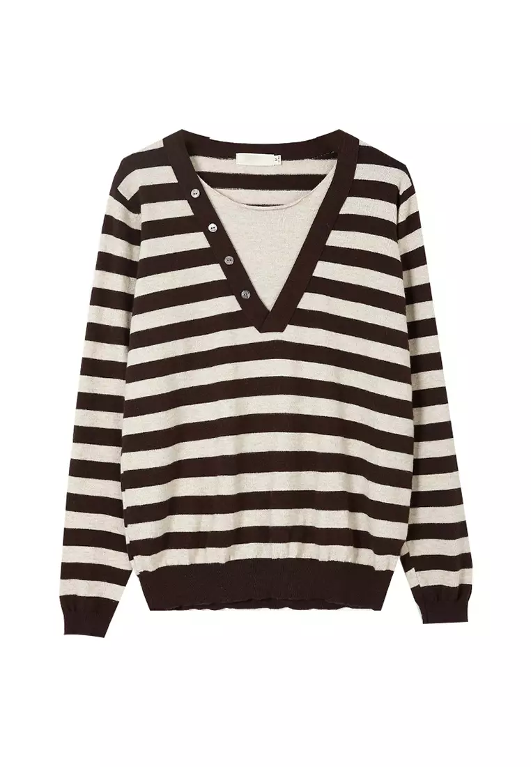 Girls striped jumper top