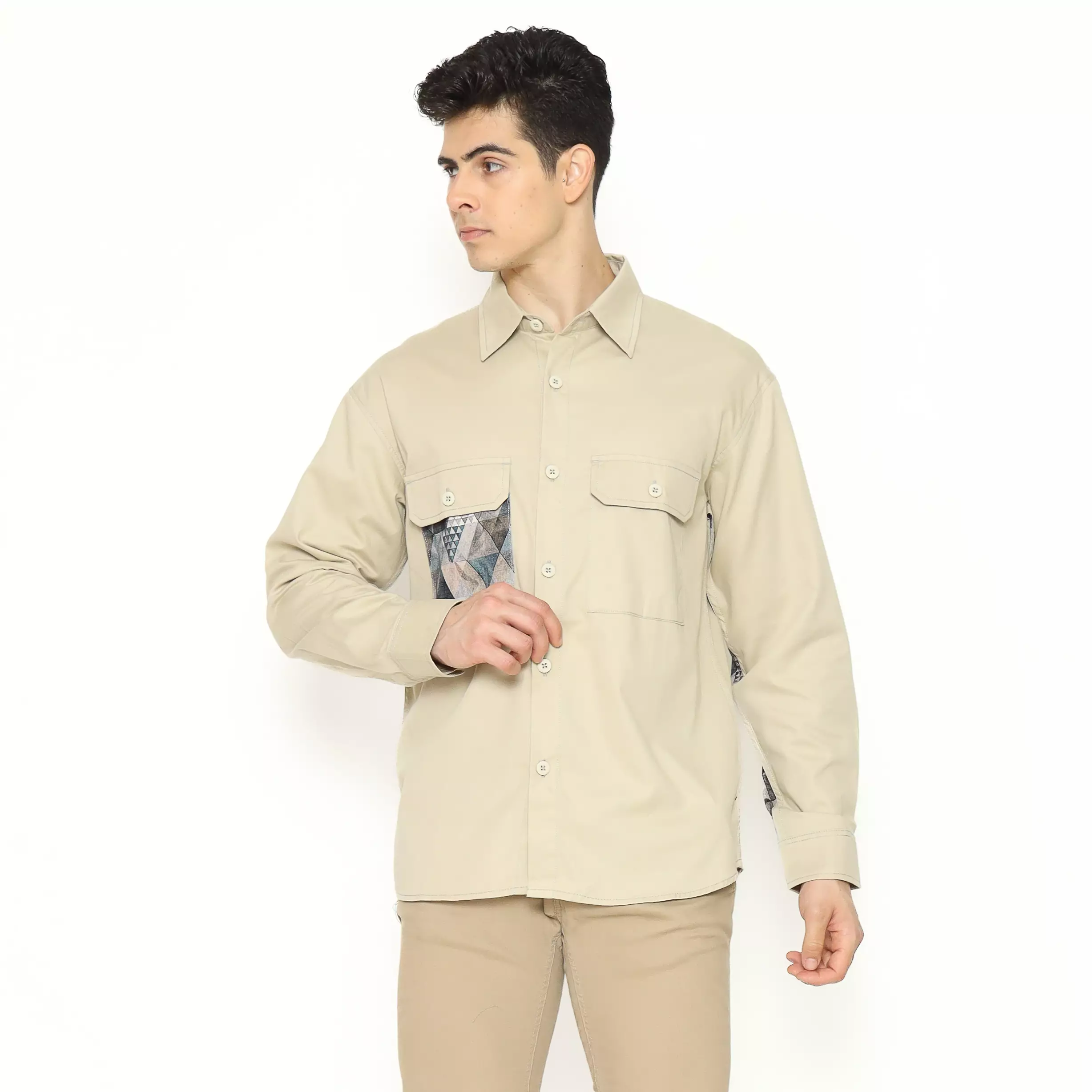 AMK Kemeja Pria Lengan Panjang SHP Morgan L/S Khaki