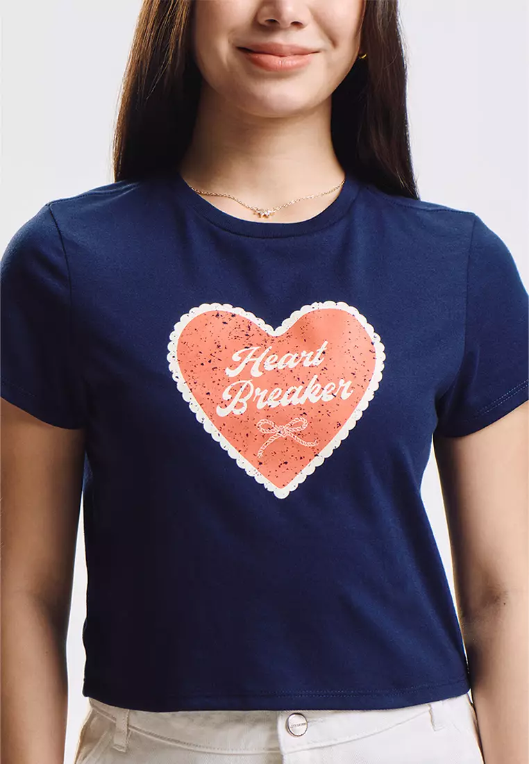 Heart Breaker Slim Graphic T-Shirt