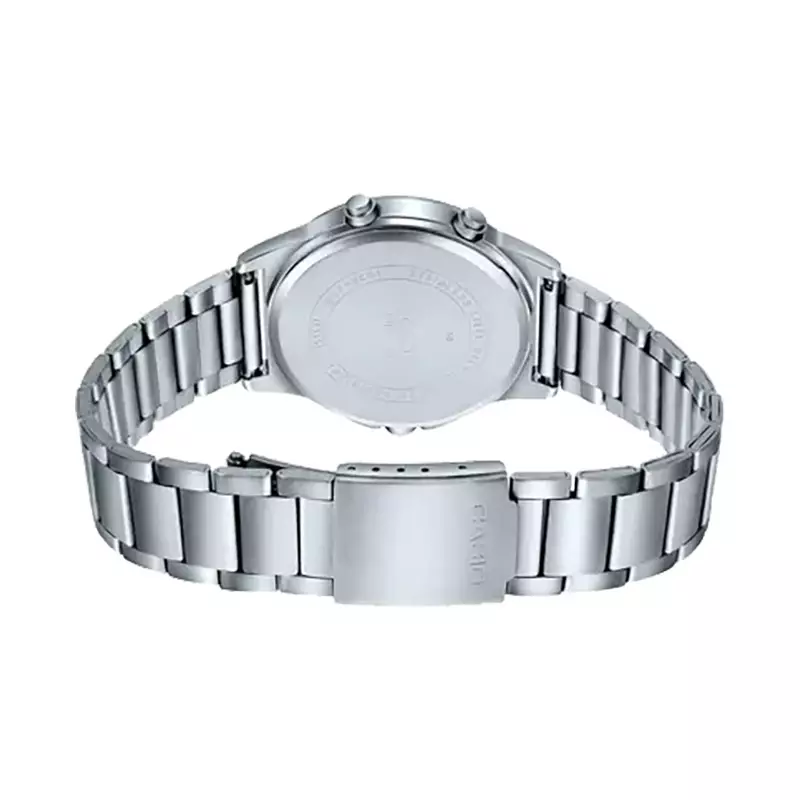 Jam Tangan Pria Casio General Dress Combination MTP-VC01D-1EUDF MTPVC01 MTP-VC01D Black Digital Analog Dial Stainless Steel Strap