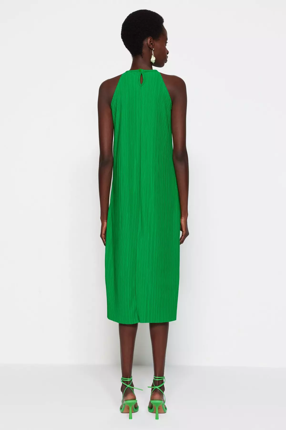 Midi Pleated Knitted Dress