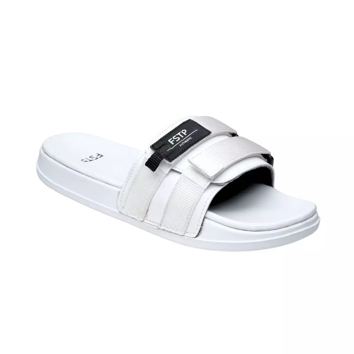 Footstep Footwear Sandal Slide Pria Wanita Stereo Full White Sandal Slip