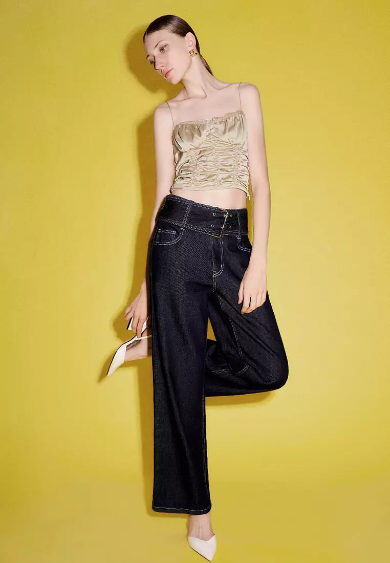 Ruched V-Neck Cami Top