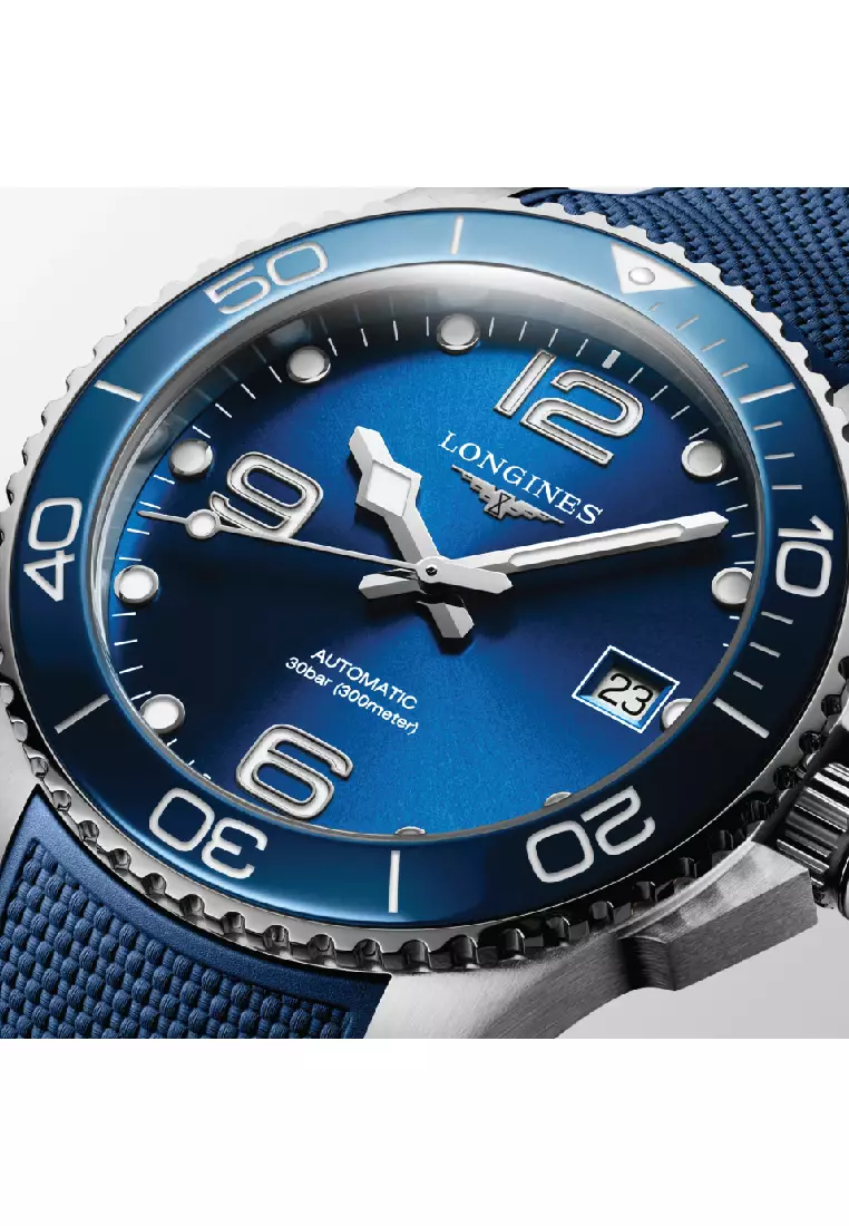 Longines Hydroconquest Automatic Blue Rubber Strap Unisex Watch L37804969