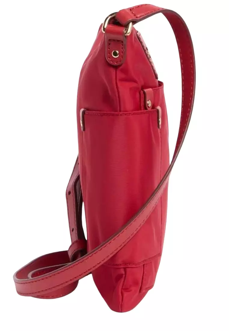Preppy Nylon Swingpack Crossbody Bag - Savvy Red 4R4HCR040H02