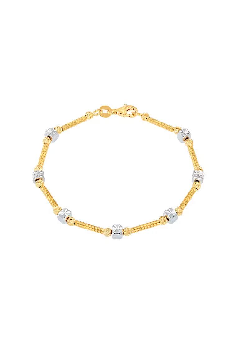 Buy HABIB HABIB Oro Italia 916 Yellow and White Gold Bracelet