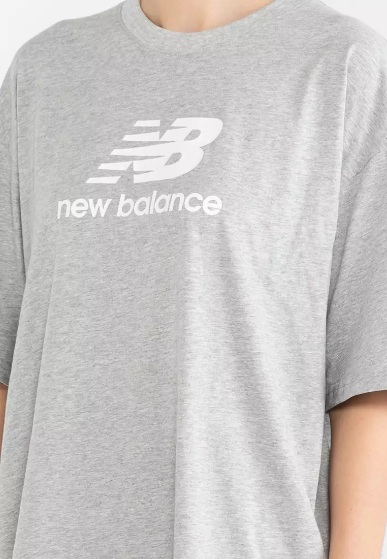 Jual New Balance Essentials Stacked Logo Cotton Oversized T-Shirt Original  2023 ZALORA Indonesia ®