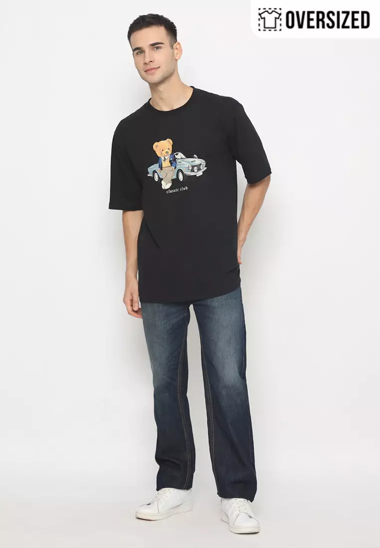 RBJ Unisex T-Shirt Teddy Cotton Combed Oversized Pria 2079350081